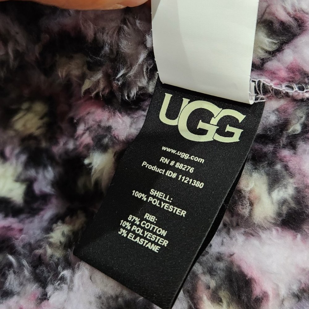 NWT UGG Fluffy Soft Furry Loyra Sherpa Hoodie With Drawstrings Longsleeve XS - Picture 9 of 9
